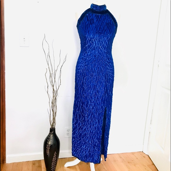 Laurence Kazar Dresses & Skirts - Laurence Kazar blue sequins dress